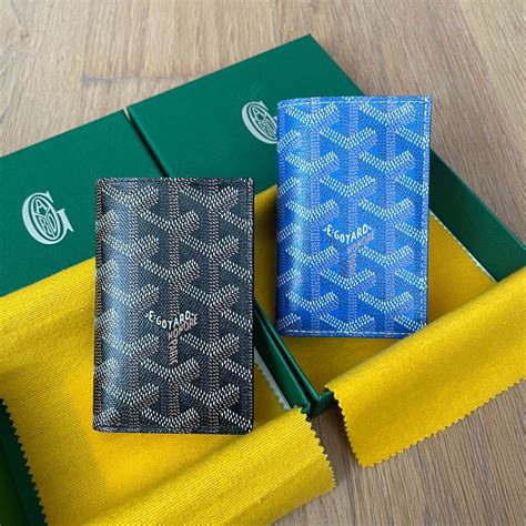 blue goyard wallet|goyard saint pierre card wallet.